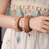 Europe American Style Wood Wide Bangle Minority Design Retro  Hand Ring  Decoration