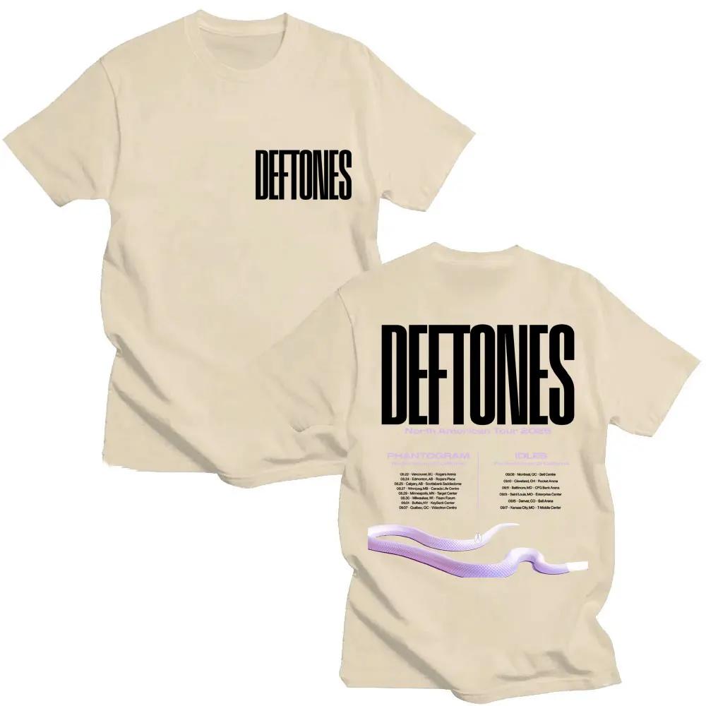 Deftones North American Tour Fashion Retro Y2K Quality Mens  Womens Tshirts 2025 Summer Cotton Comfortable Loose Tshirt