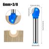 6mm Shank Round Nose Router Bit - Carbide Tipped Grooving Cutter for Woodworking, Edge Trimming & Decorative Carving