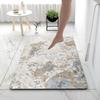 Nordic Style Marble Pattern Diatom Mud Bath Mat - Non-slip, Water-Absorbent, Quick-Drying, Wear-Resistant Foot Mat