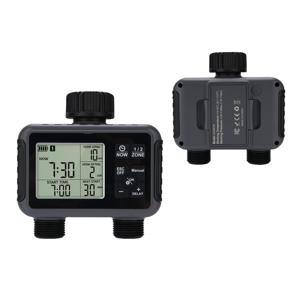 Sprinkler Timer LCD Display 3 Watering Modes Multifunctional IPX5 Rain Proof Programmable Hose