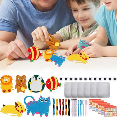 Kinder Nähset Spaß und lehrreich Anfänger Nähset Kreatives DIY Filz Bastelset für Kinder Anfänger Nähset Mädchen Kunst Spielzeug