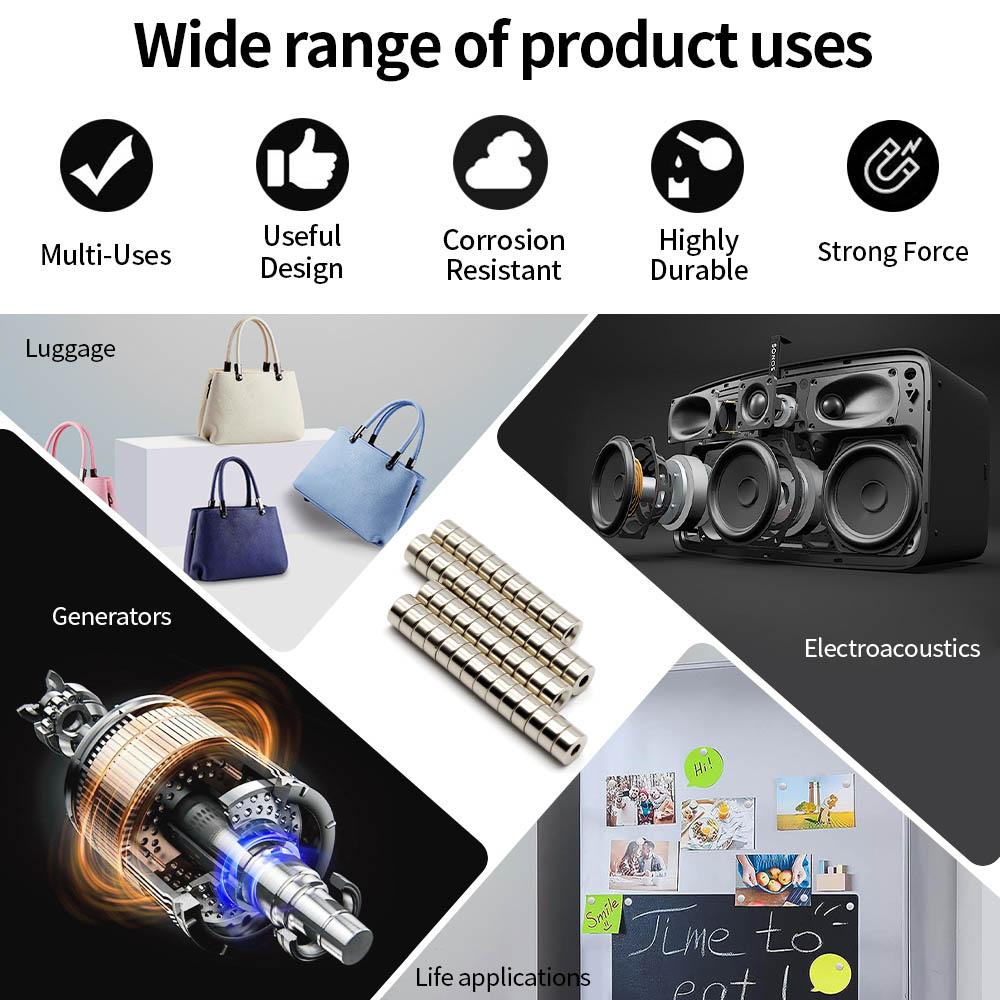 10x5-4mm Super Strong Neodymium Magnet  N35 NdfeB Permanent Magnetic imanes Round with holes Powerful Magnets Refrigerator