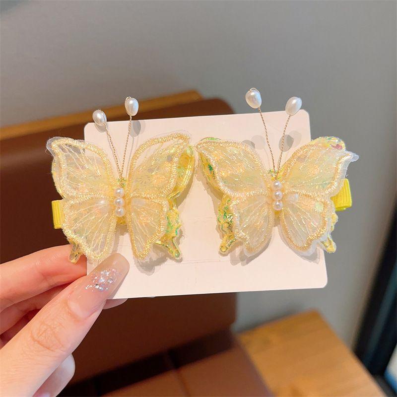 Children's butterfly hair clip for little girls, no harm to hair princess hair clip for girls, broken hair clip for baby hair accessories