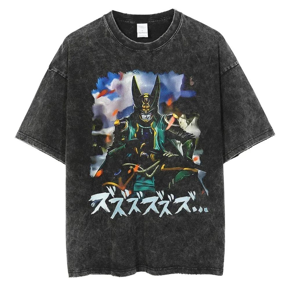 Dragon Ball Z Perfect Cell & Cell Jr. Vintage Washed Anime Print Oversized T-Shirt | Unisex Streetwear Top