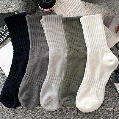Herren Mid-Tube Basketball Trend Socken - Bequem, einfarbig, lässig und vielseitig für Herbst und Frühling