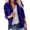 Women Jackets Zipper Spliced Pockets Full Sleeve Slim Fit Casual Coats Turn Down Collar Solid Jacket Streetwear Autumn