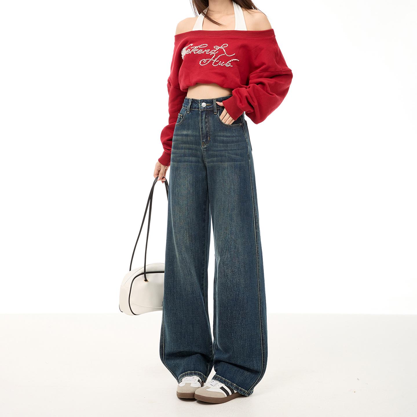 Minghai Early Spring Women s Comfy Loose Fit Jeans L