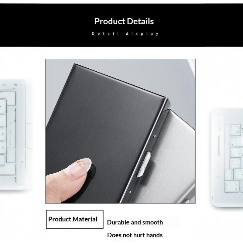 6/10 Slots Stainless Credit Card Holder Men Women Slim Anti Rfid Travel Id Debit Card Metal Case