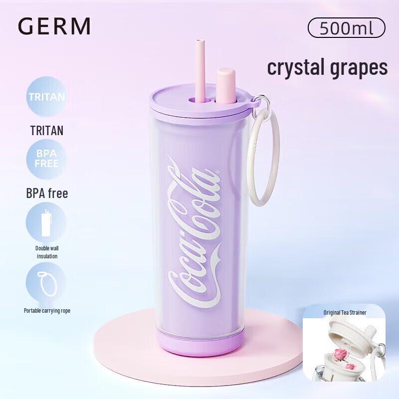 Термостойкая кружка для чая с соломинкой Germ 500 мл