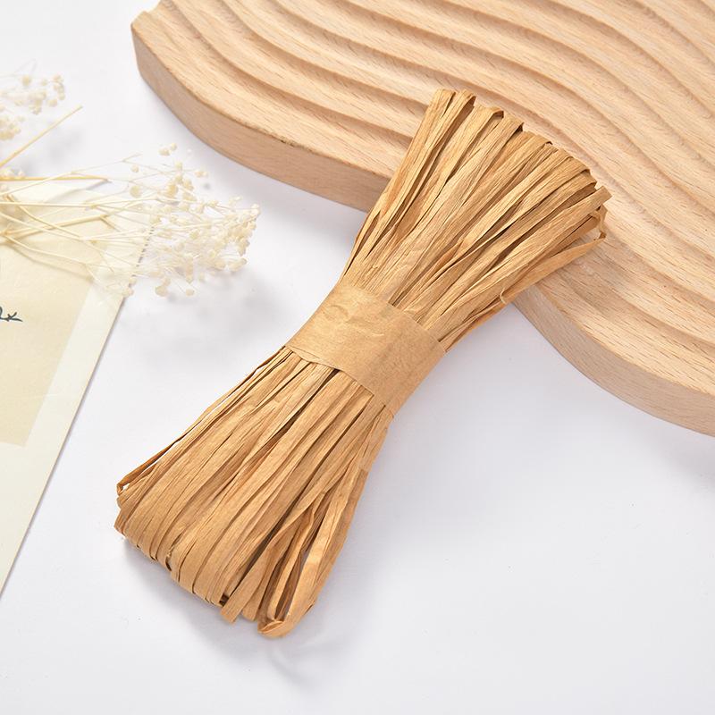 Doppelsträngiges Farb-Papierseil Durchmesser 2 mm, handgewebtes Kindergarten-Kraftpapierseil Farb-Papierseil Geschenkbox Verpackung