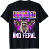 ECTOUMOL Unhinged But Feral Raccoon Trash Meme 90s Style T-Shirt