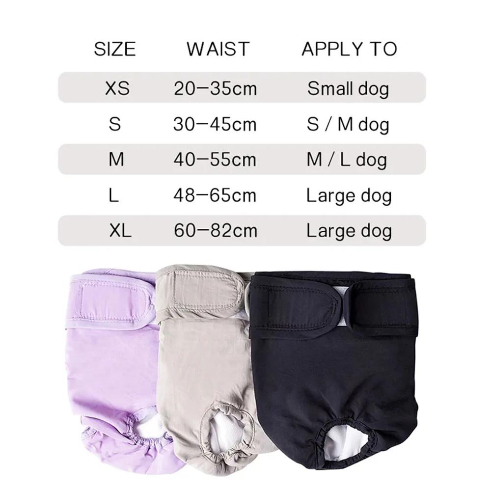 Washable Female Dog Period Diapers Reusable Doggie Diapers Highly Absorbent Dog Diapers Leak-Proof Puppy Diaper for Female Dogs