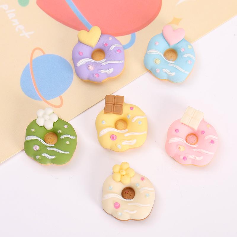 Doughnut DIY Hair Clip & Jewelry Resin Accessories with Cream Glue for Phone Case & Refrigerator Magnet