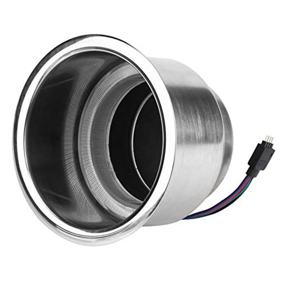 4x Stainless Steel Car Cup Drink Holder 14 LED w/ Remote RGB Lights for Truck RV