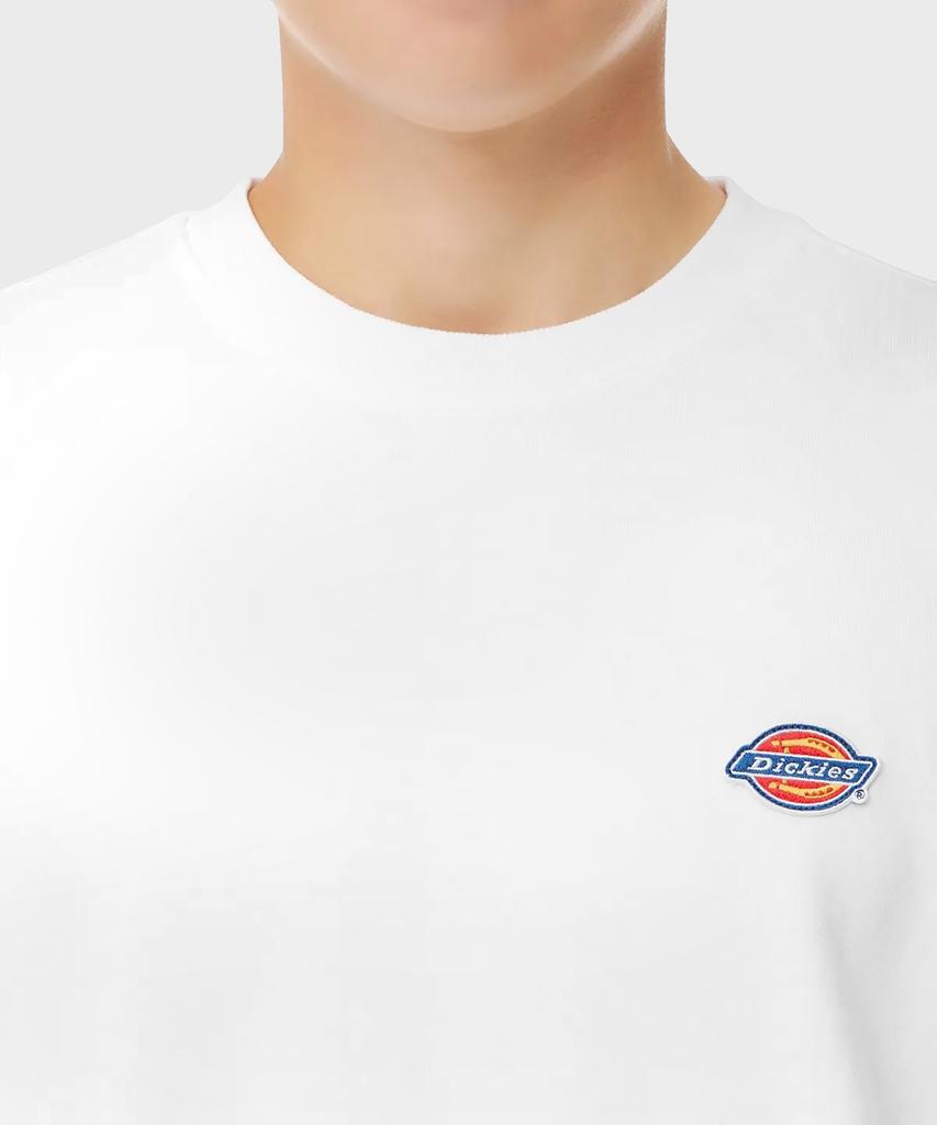 DICKIES French Terry Relaxed Small Embroidered Logo Crewneck White