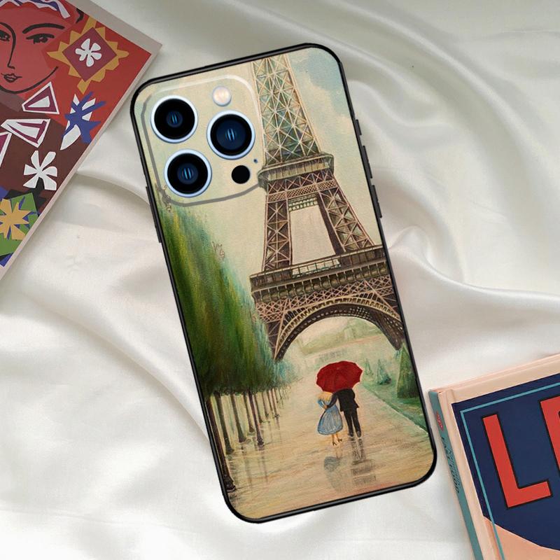 France Paris Eiffel Tower Phone Case For iPhone 16 15 14 13 12 11 17 Pro Max 15 16 Plus 12 Mini 16e 17 Air Funda Cover