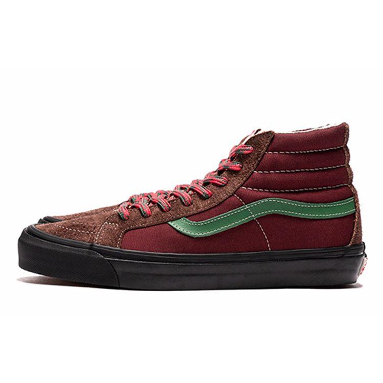 Vans SK8 Hi Vault Retro Skateboard-Schuhe Unisex Weinrot Rot VN0A4BVBTIX
