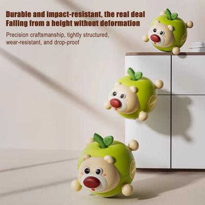 Baby Stehaufmännchen Spielzeug mit Glocke Tierförmiger Roly-Poly Beißring Frühes Lernen Sensorisches Spielzeug für 6+ Monate Babys