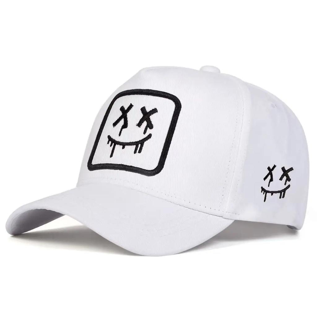 Women Xx Smiling Face Embroidery Baseball Caps Spring Autumn Outdoor Use Adjustable Casual Hats Sunscreen Hat Sportss Cap For Men And