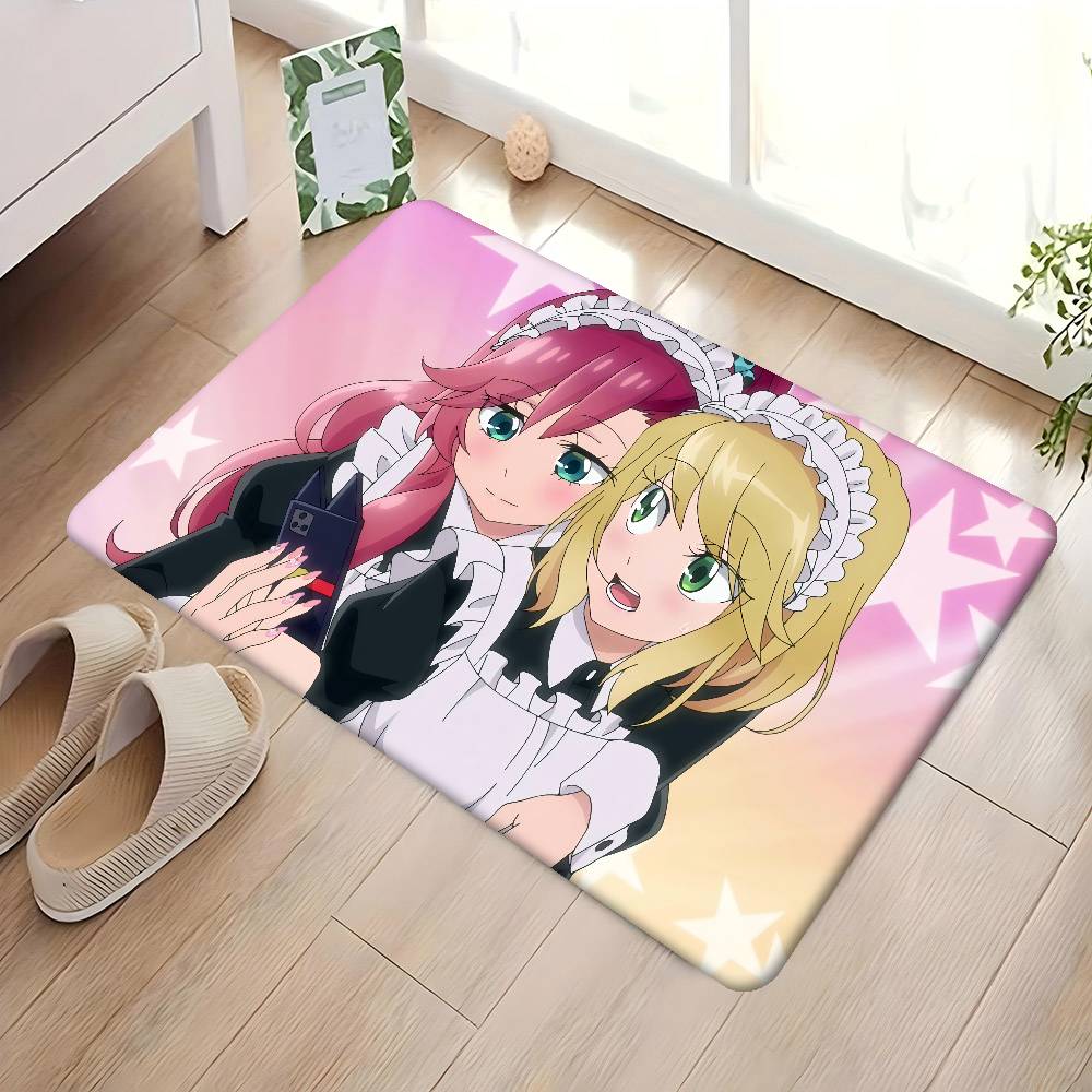 K-Koi W-Wa Sekai Seifuku No Ato Felpudo Rectangular Antideslizante para Hogar Suave Alfombrilla de Baño Puerta Delantera Interior Exterior Alfombrilla Decorativa para Hotel