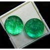 Emerald Loose Gemstone Round Cut Pair 15.23 Ct Natural CERTIFIED Green Colombian