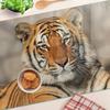 Decorative Glass Kitchen Chopping Board Bengal Tiger 80x52 cm