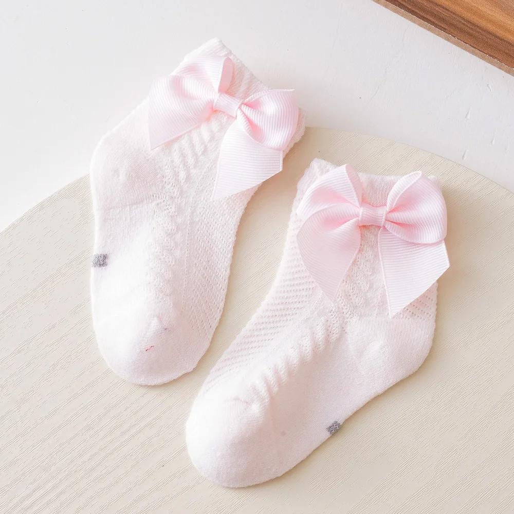 Baby Mesh Socks Bowknot Soft Cotton Newborn Sock Princess Infant Toddler Girls Cute Breathable Socks