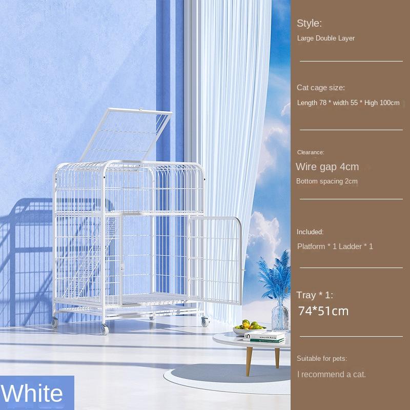 Cat Cage  Villa 2 Floors Super Large Space Cat Cage Nest with Toilet Cat House  Climbing Frame