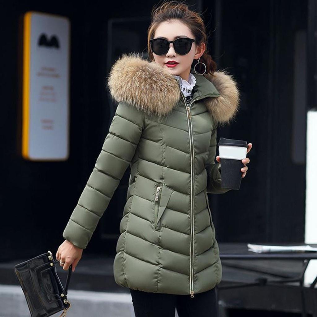 Fashion Solid Women Casual Thicker Winter Slim Coat Overcoat