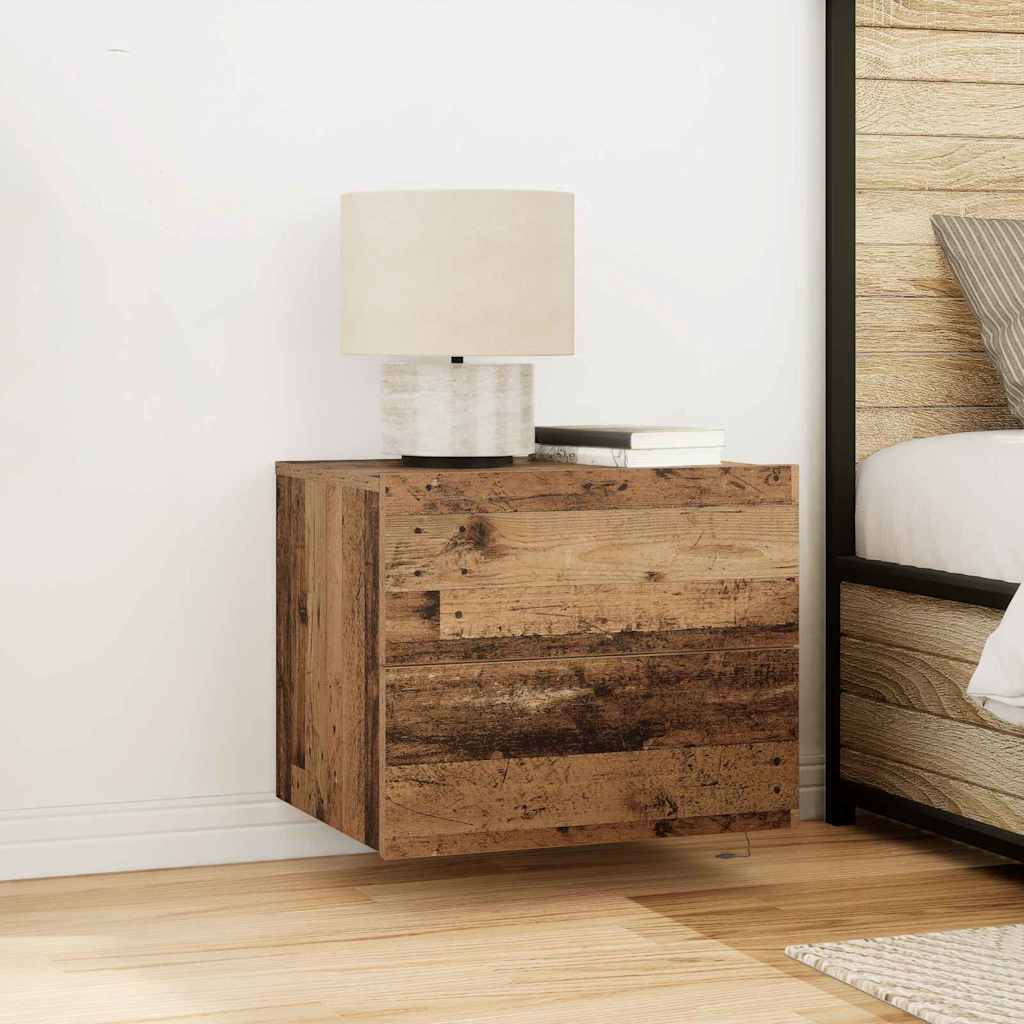 Nightstand 2 Pcs Reclaimed Wood 50 X 39 X 41 Cm Engineered Wood