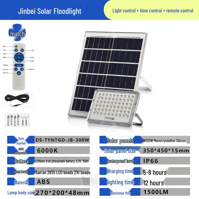 Liangmingjia Jinbei Solar LED Outdoor Motion Sensor Flood Light