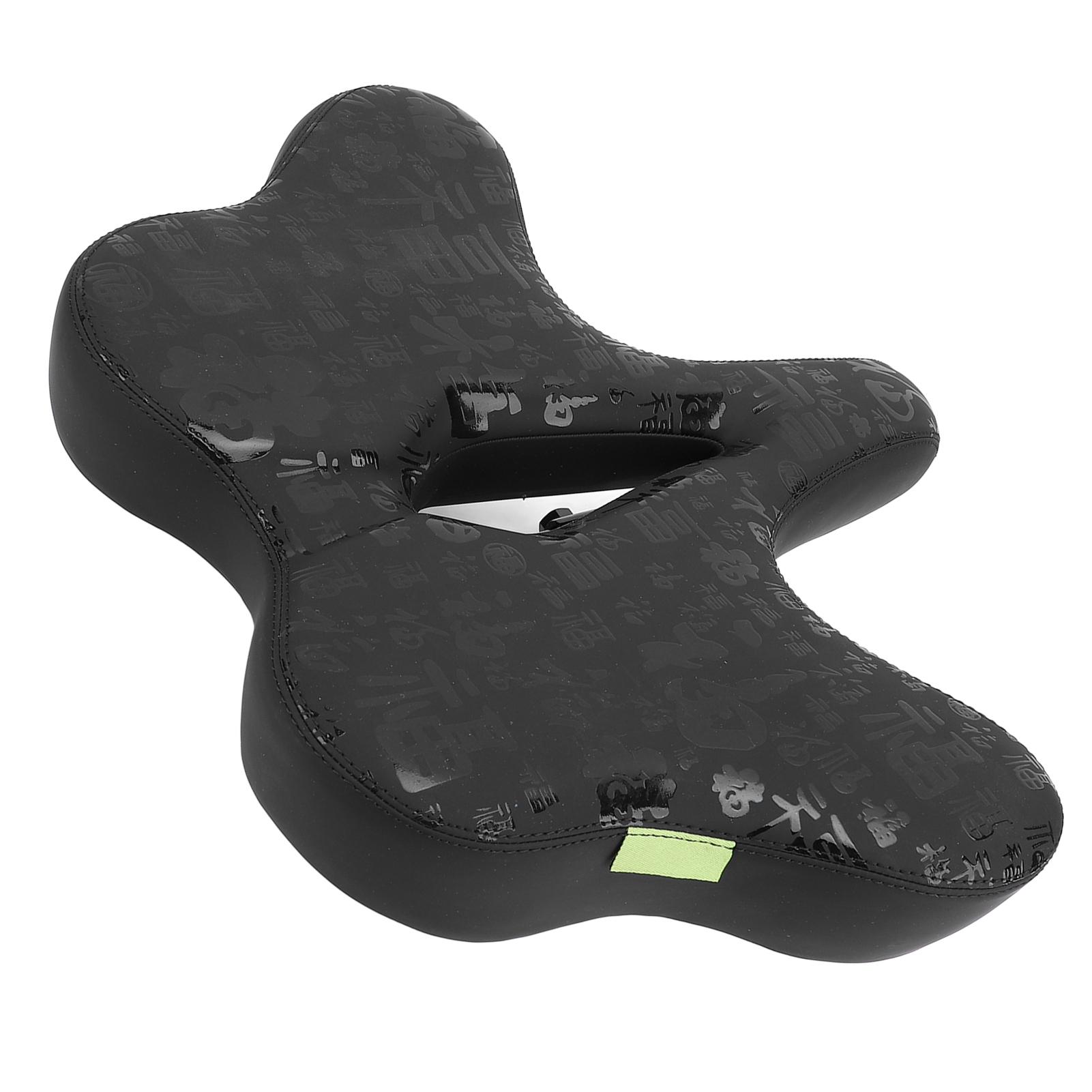 

Подушка сиденья велосипеда Светоотражающий дизайн Расширенное велосипедное седло Сменная накладка Черный