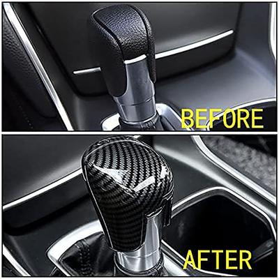 Carbon Fiber Style Gear Shift Knob Cap Cover Trim For Honda Accord 2018-23