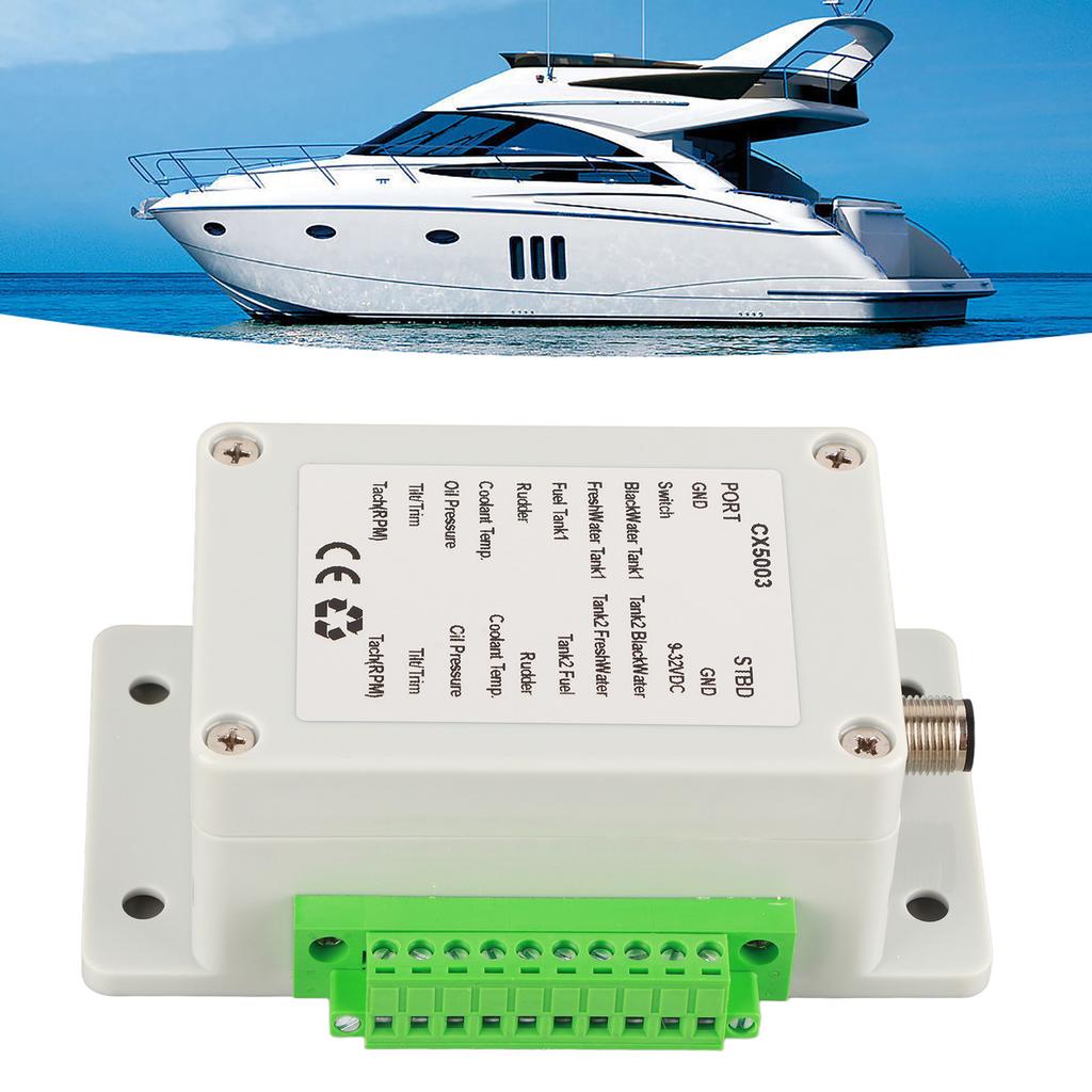 9‑32V DC Converter Box Convert Sensor Singal to NMEA2000 IP67 Waterproof for Boat Yacht Boat Accessory Boat NMEA2000 Converter