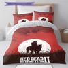 RDR2  Pattern Bedding Quilt Set Quilt Cover Pillowcase Home Decoration Birthday Gift (1 * Duvet Cover + 2 * Pillowcase, Without Core)