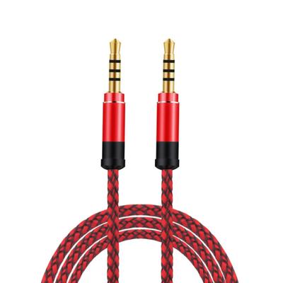 1.5m Long 3.5mm Audios Cable with Gold Plated Connectors and Durability Nylon Braided Wire for Easy Storage Clear Audios