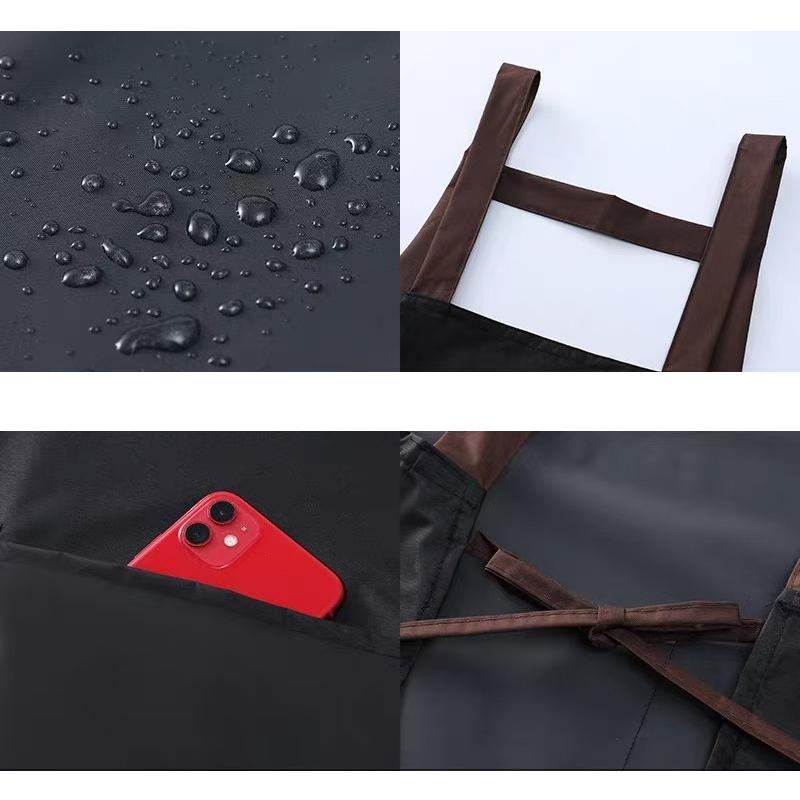 Odolná zástěra proti špíně Vodotěsná Velká kapsa Hotel Restaurace Kavárna Západní kuchyně Vaření Cukrářství Pracovní oblečení Zástěra