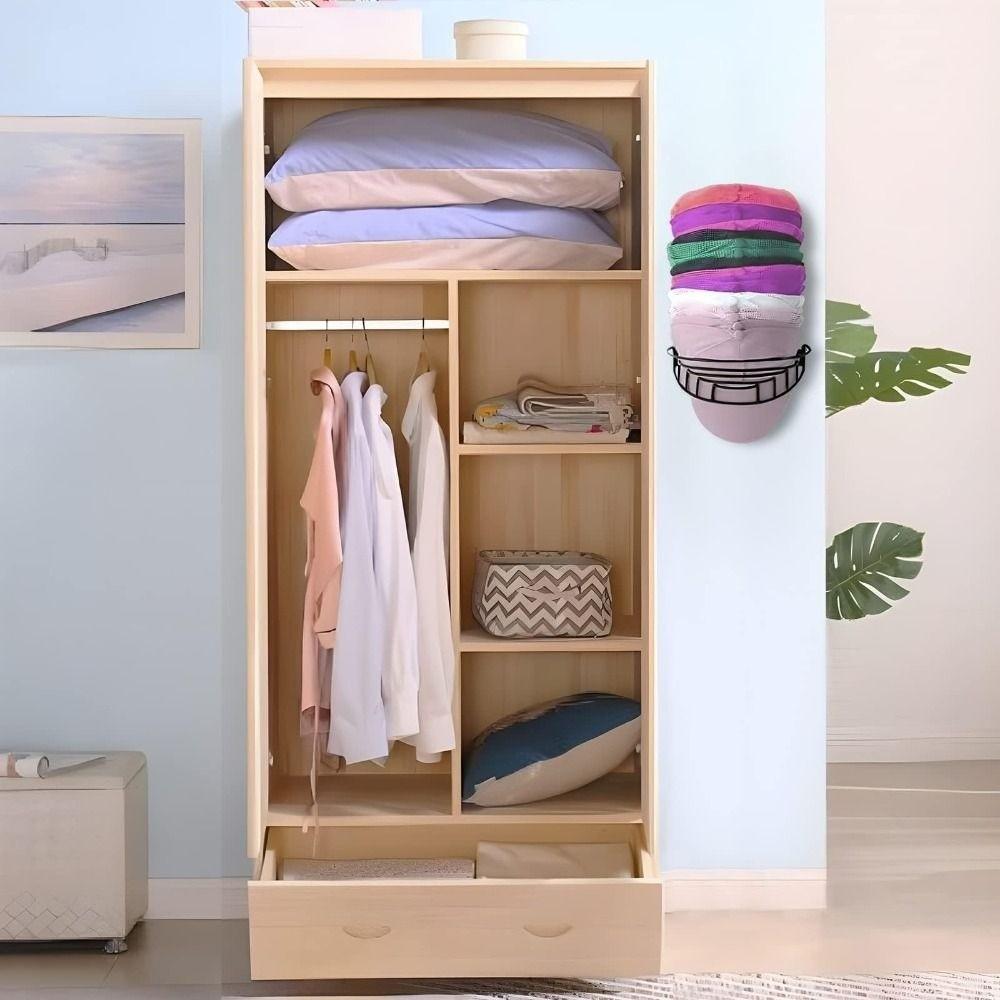 Black Hat Rack Display Wall Hanging Cap Holder Baseball Cap Organizer  Bedroom Decorations