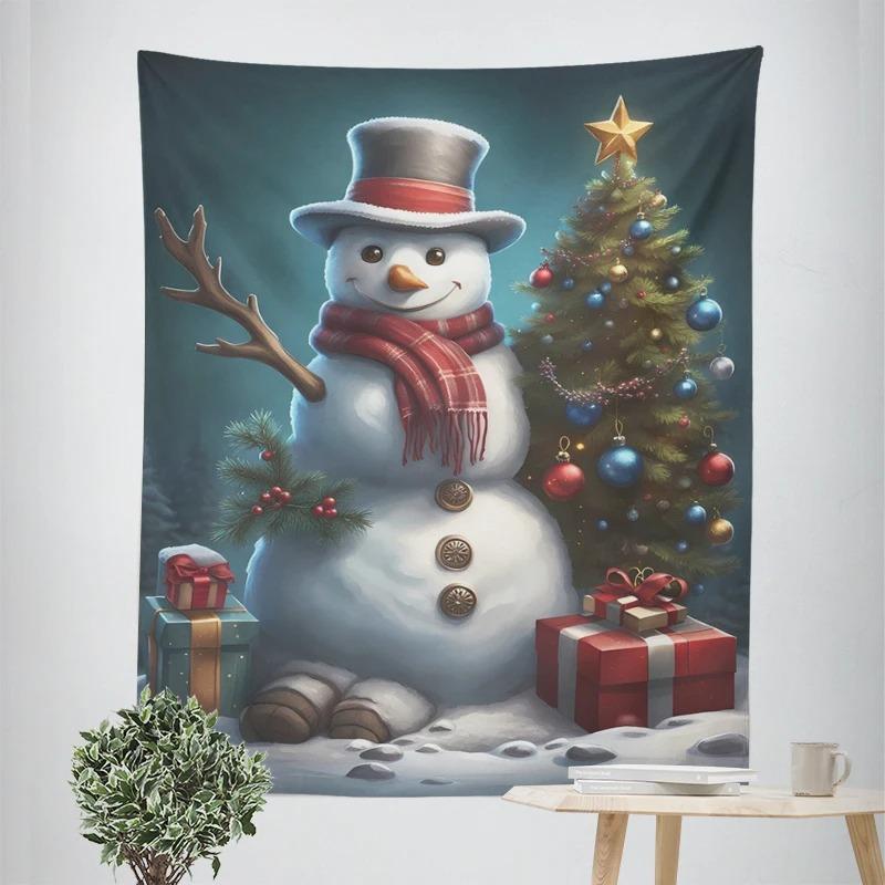 

Гобелен на новогоднюю рождественскую тематику для украшения гостиной и спальни 100x75cm