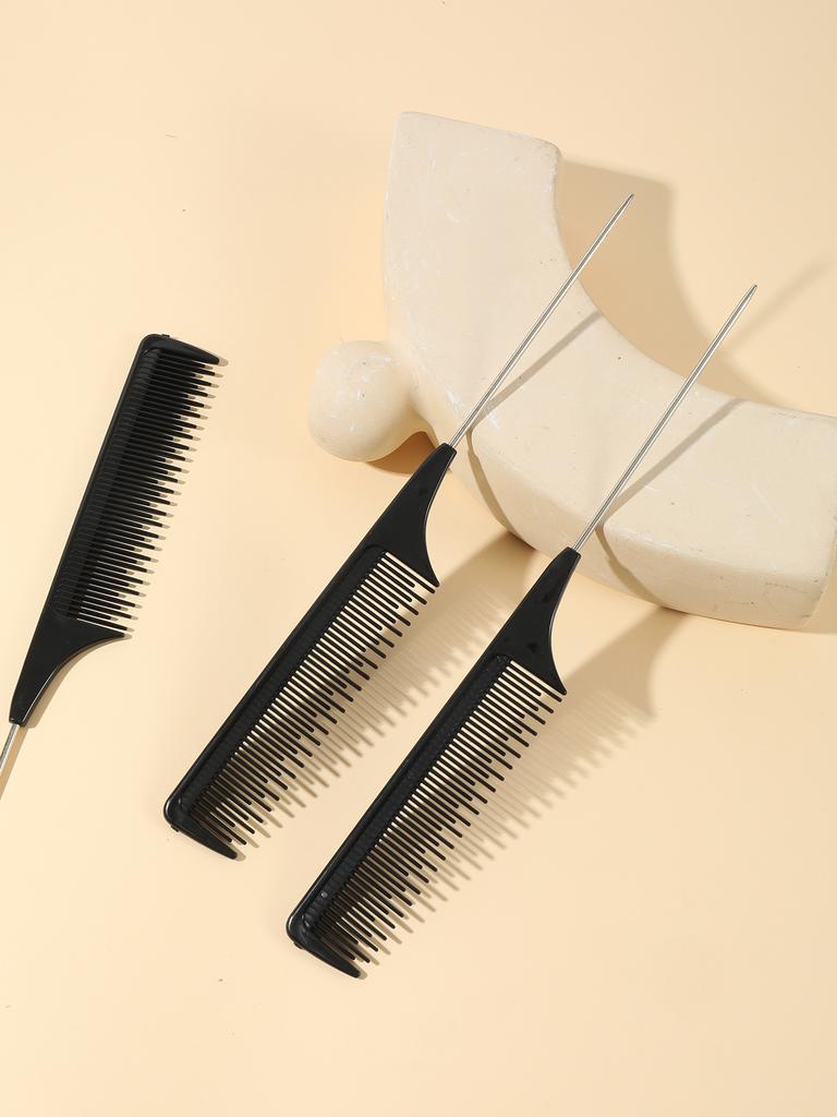 3pcs/set styling comb tail comb set dyeing comb partition highlights braid cutting comb tip tail comb Special for real hair wigs