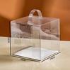 20piece Mini Birthday Cake Box 3 Inch Pastry Portable Boxs Square Fully Transparent Plastic Portable Packaging For Desserts