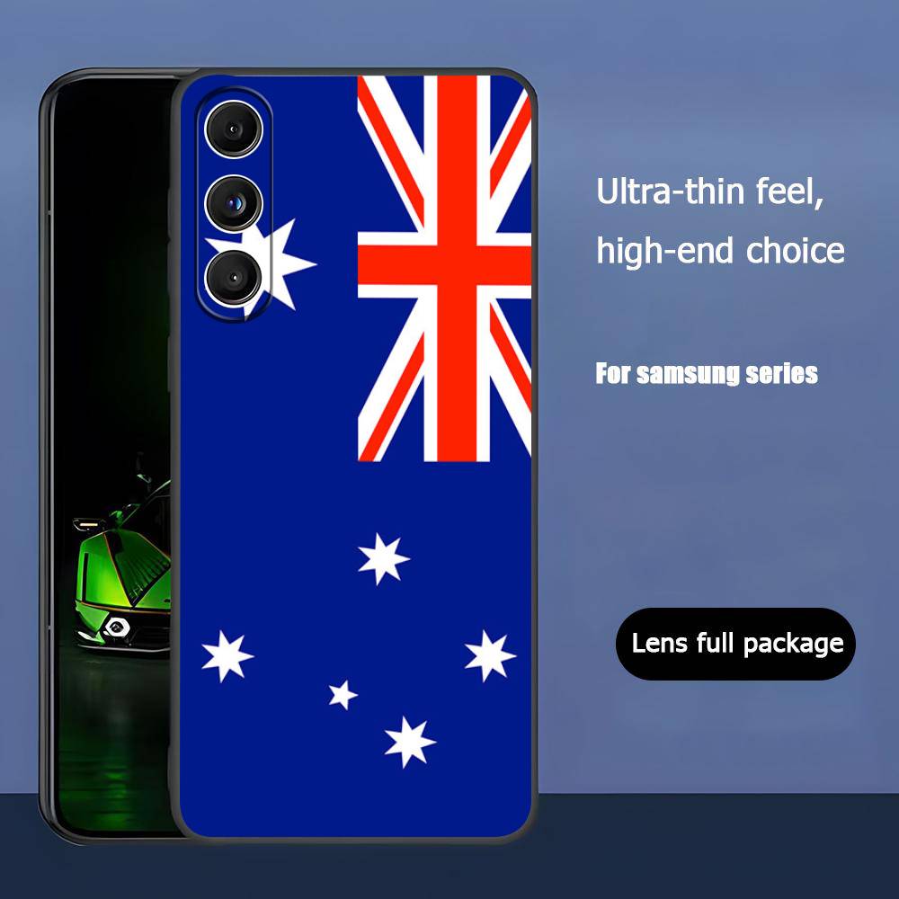 Australische Flagge Luxus Schwarze Handyhülle Für Samsung Galaxy S23 S24 S25 Ultra S22 Plus S21