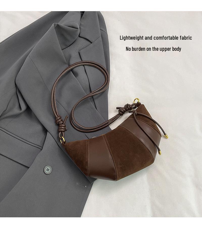Retro Mattierte Damen Crossbody Croissant Tasche - Neue Mode 2025 Lässige Nischen Schultertasche