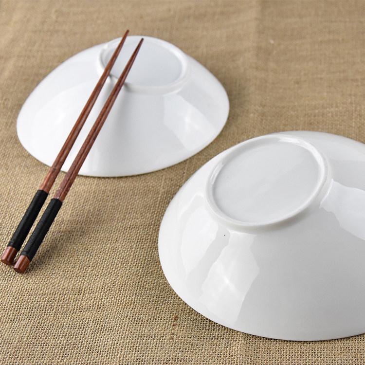 Creative Pure White Ceramic Multi-Purpose Bowl: Hot Pot, Salad, Soup, Pasta, Ramen, Slanted Rim Design.