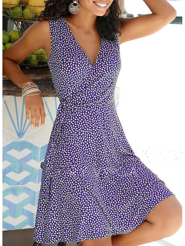 

Платье с цветочным поясом - Женское модное настроение 2024 4XL фиолетовый