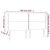 VidaXL LED Headboard Bedroom Furniture Double Bed Accessory Head of Bed Frame Interior Black 3122386
