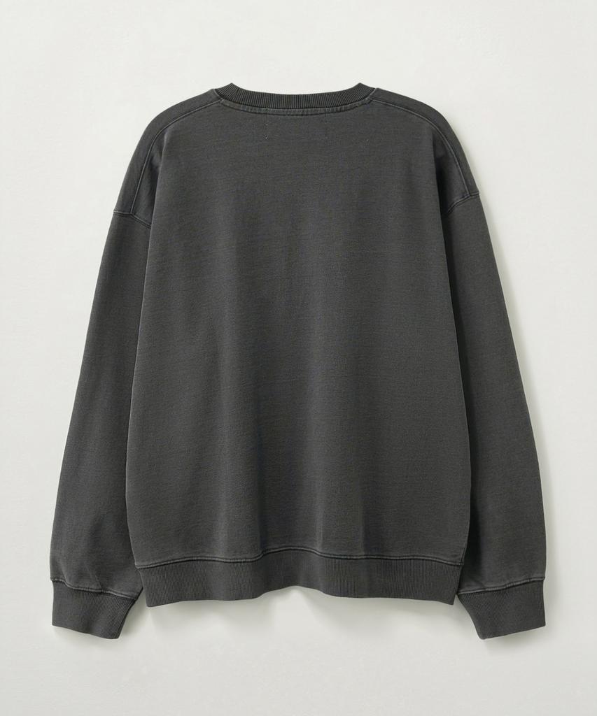 Seteo Denim-Like Washed Sweatshirt Black