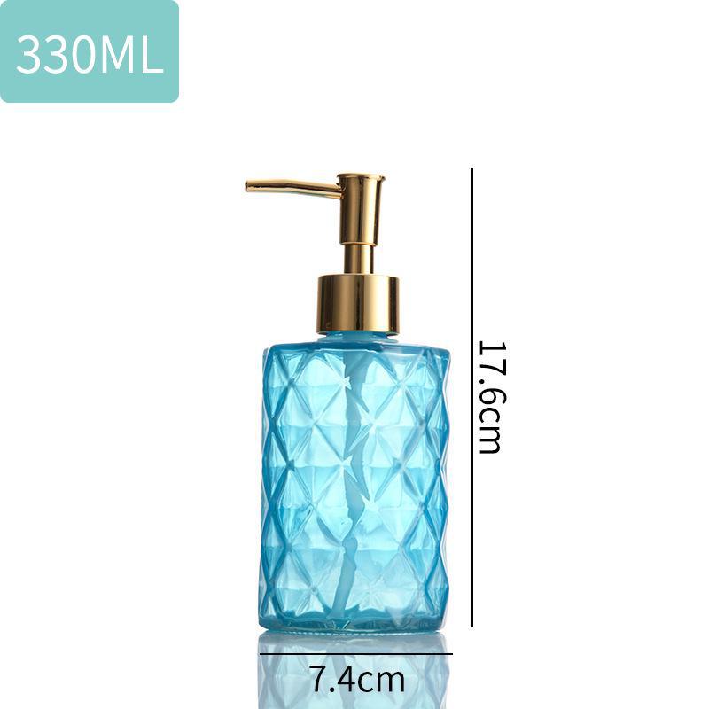 Luxurious Vertical Stripe Glass Pump Bottle for Soap, Lotion, or Shampoo