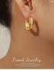 18K Gold Plated Geometric Polygon Earrings - Elegant & Versatile Design